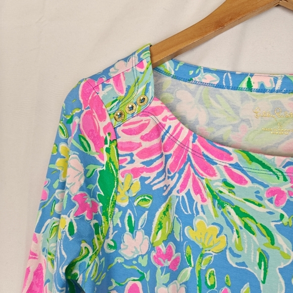 Lilly Pulitzer NWT Sophie UPF 50+ Shift Mini Dress Tropical Floral Size Small - Picture 7 of 11